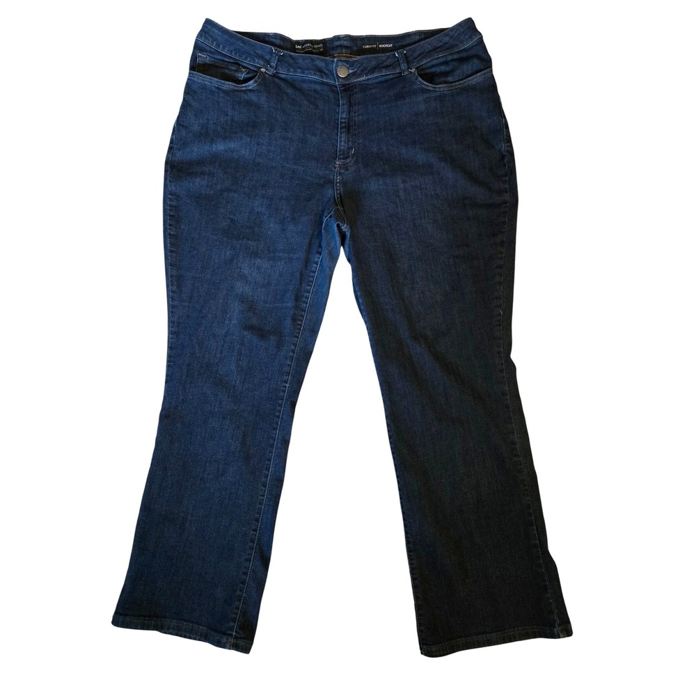 Lee Modern Series Curvy Fit Bootcut Jeans Dark Wash Denim Women's 22/24, 42"